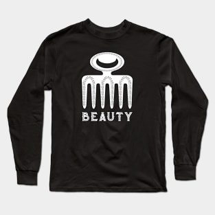 Africa Ghana Sankofa Adinkra Symbol "Beauty" Long Sleeve T-Shirt